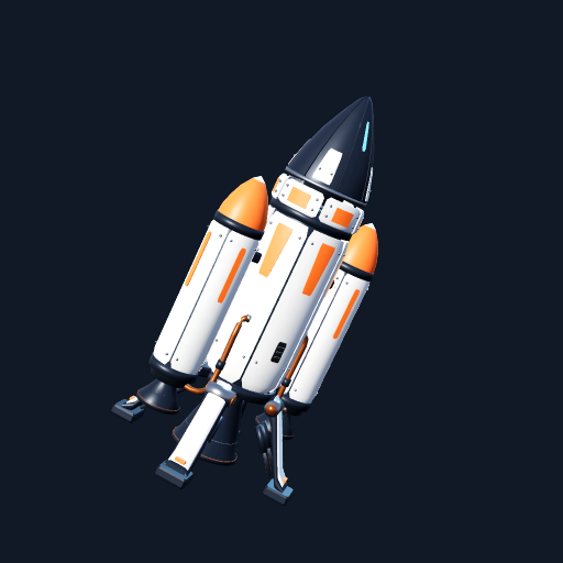 Farlight's white and orange starship